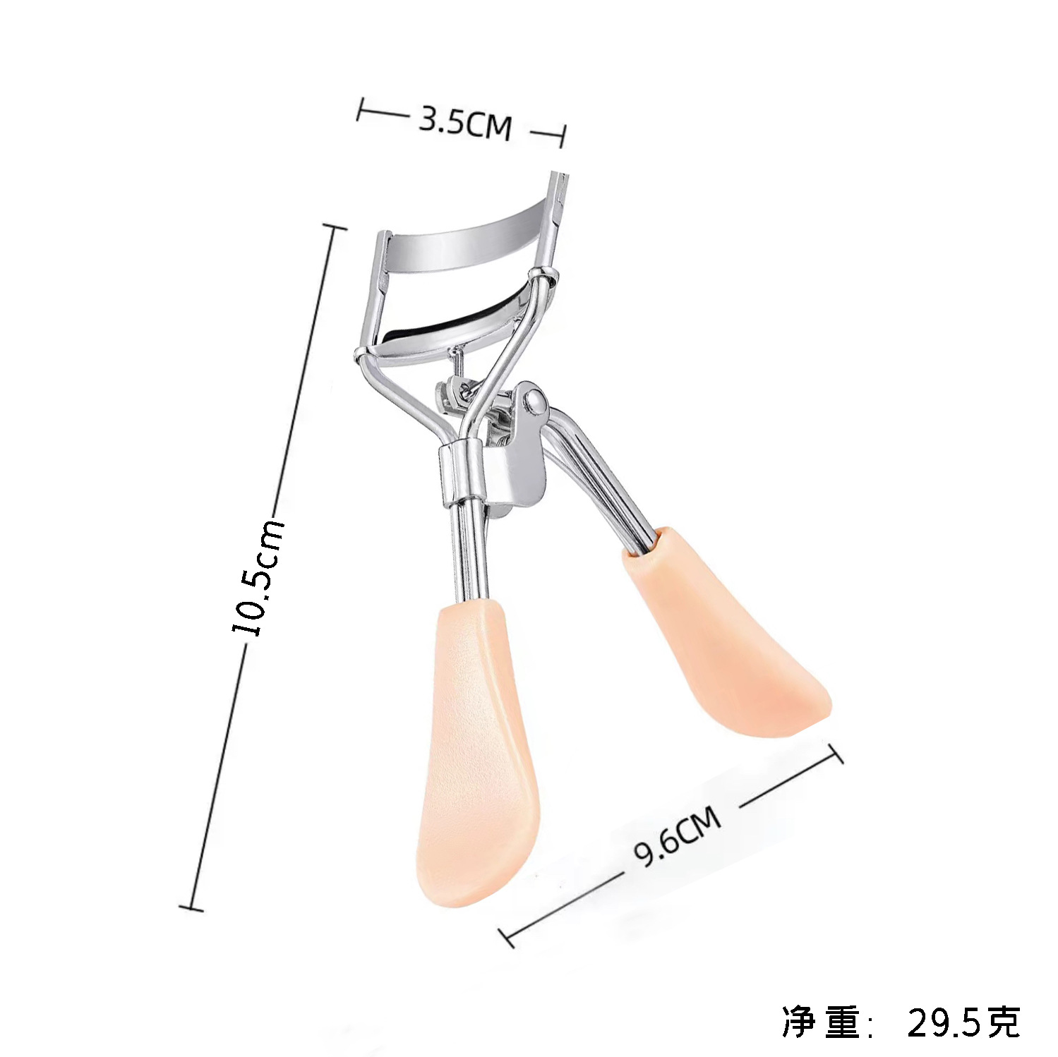 Rizador de pestañas de ojos negro ultra gran angular de larga duración que forma rizador de pestañas herramienta rizador de pestañas de plata fábrica al por mayor