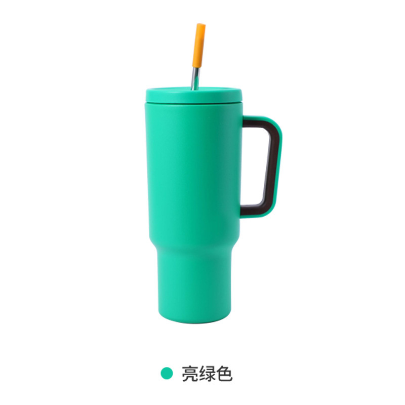 跨境直供40oz汽车杯 304不锈钢保冷冰霸啤酒杯 车载大容量吸管杯|undefined