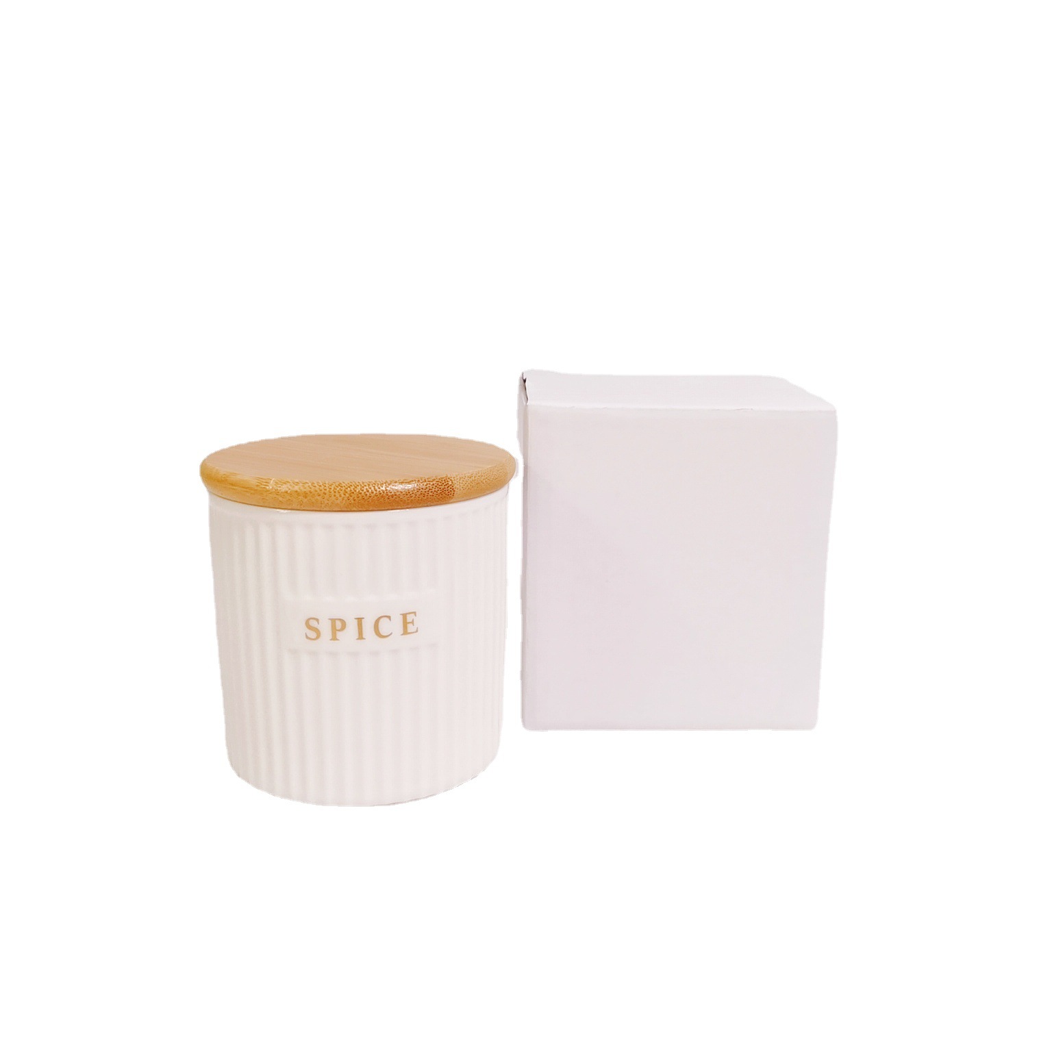 Comercio exterior cerámica sellado Jar traje cocina condimento Jar almacenamiento Jar hogar almacenamiento Jar condimento Jar con tapa de madera Jar