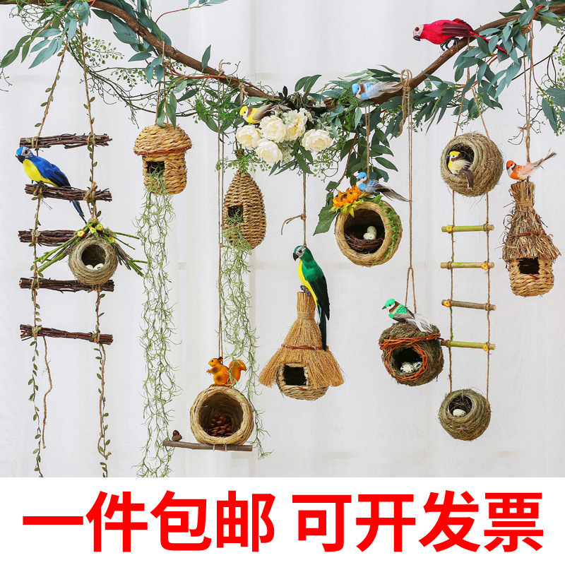 幼稚園空中ペンダント環境創造マイクロ風景環境レイアウト素材ペンダント装飾フォレストスタイルペンダント鳥の巣|undefined