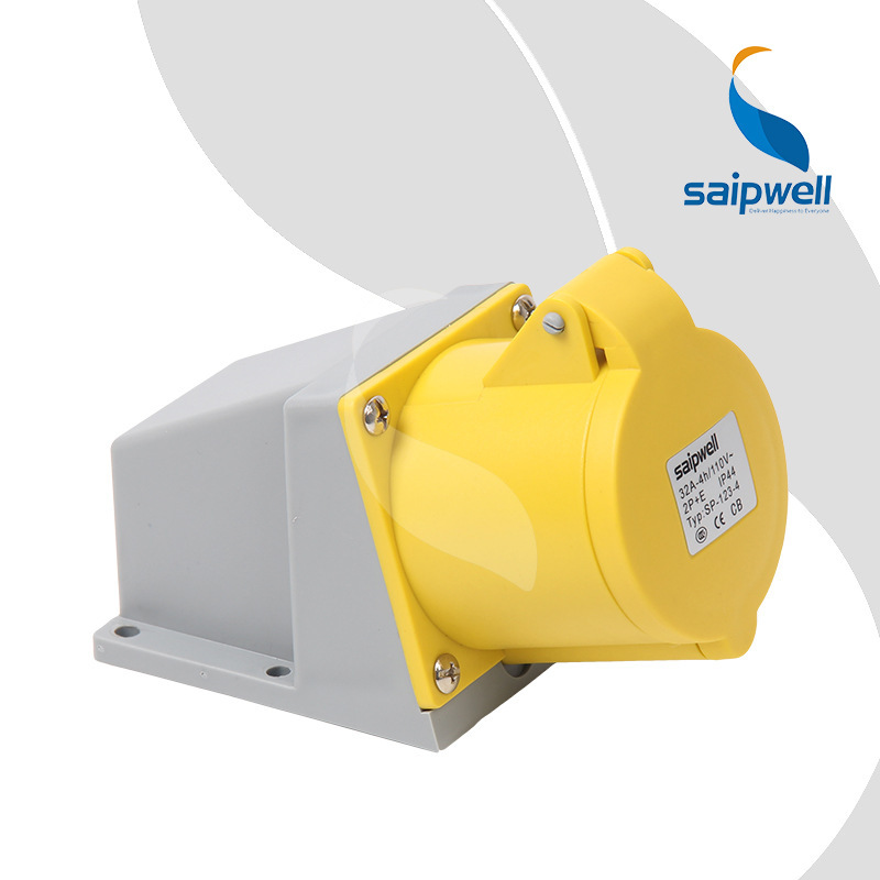 斯普威尔厂家直销AP-123-4防水明装插座 IP44工业防水插座 欧式防