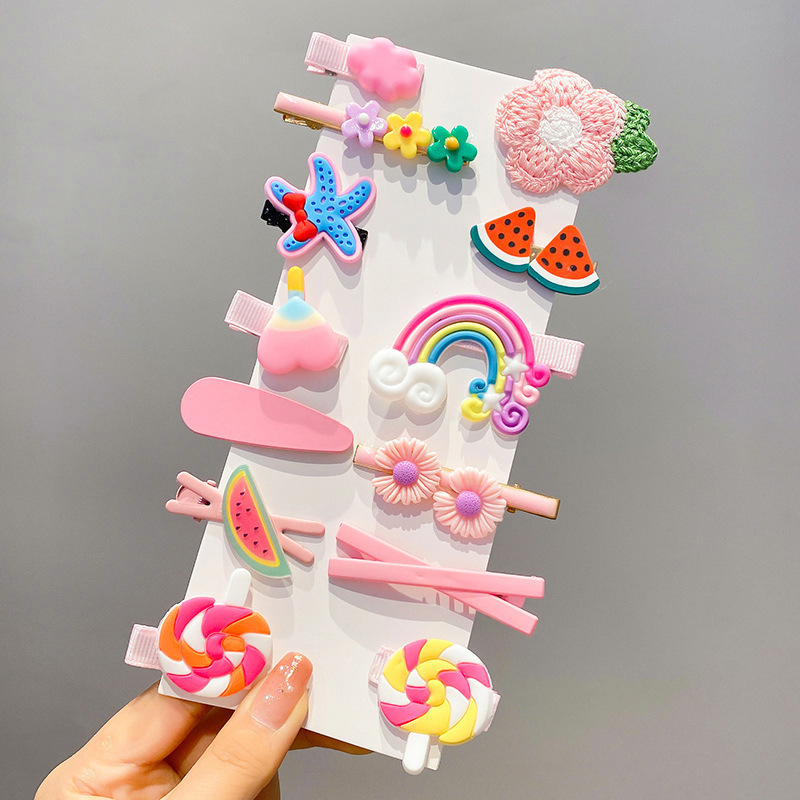 Horquilla para niños Clip de flequillo lateral para niña Clip de pico de pato para bebé Clip bb Accesorios para el cabello de alto valor Tombros de dopamina