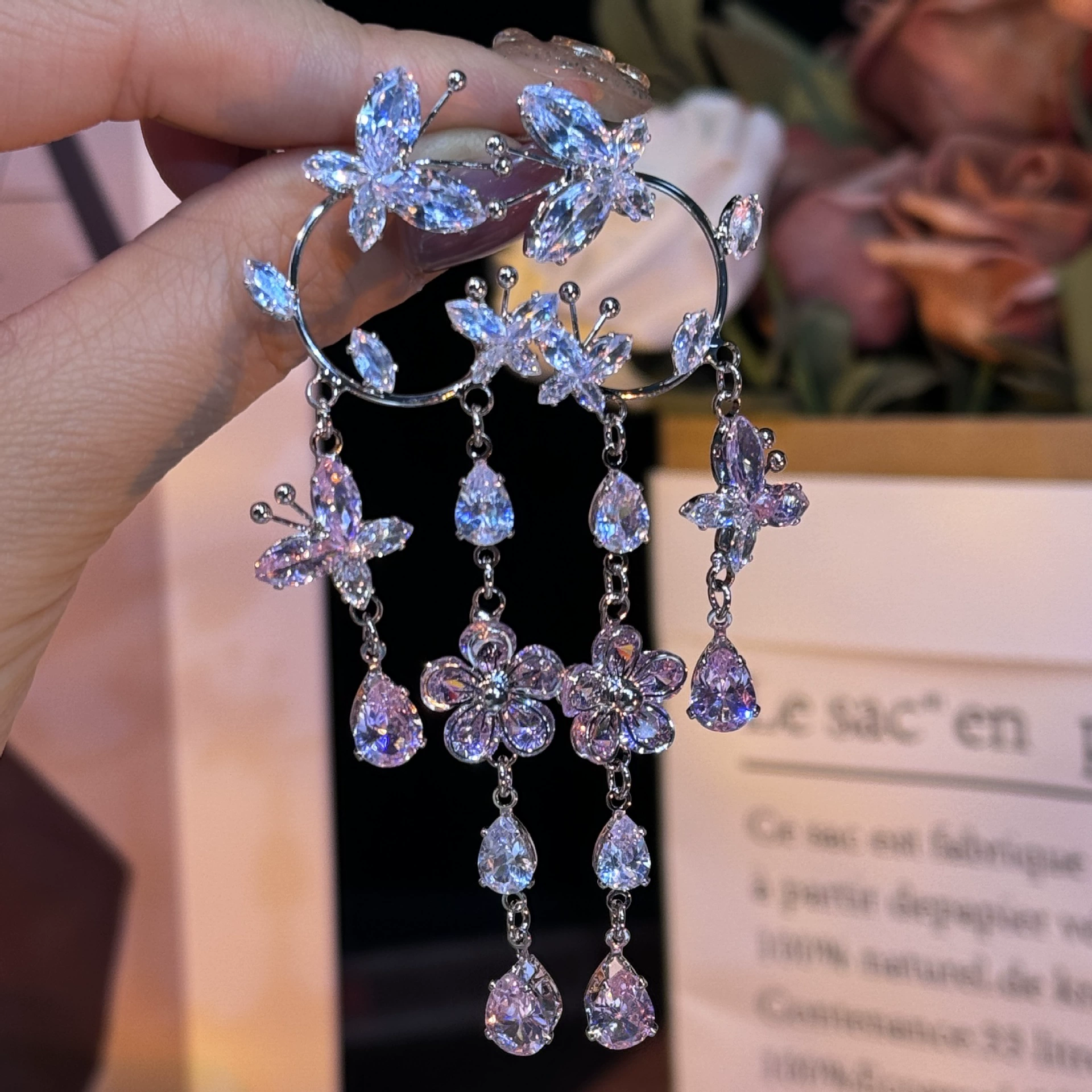 Маленькая серебряная игла, длинные серьги, образец серебра 925, стиль легкой роскоши, стиль высокого качества
