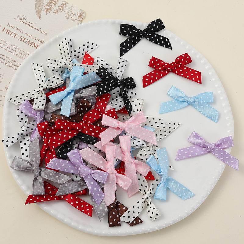 1cm Colorful Sweet Polka Dot Bowknot Clothing Accessories DIY Hair Accessories Shoes Hats Bags Decoration Accessories Wholesale 1cm Colorful Sweet Polka Dot Bowknot Clothing Accessories DIY Hair Accessories Shoes Hats Bags Decoration Accessories Wholesale