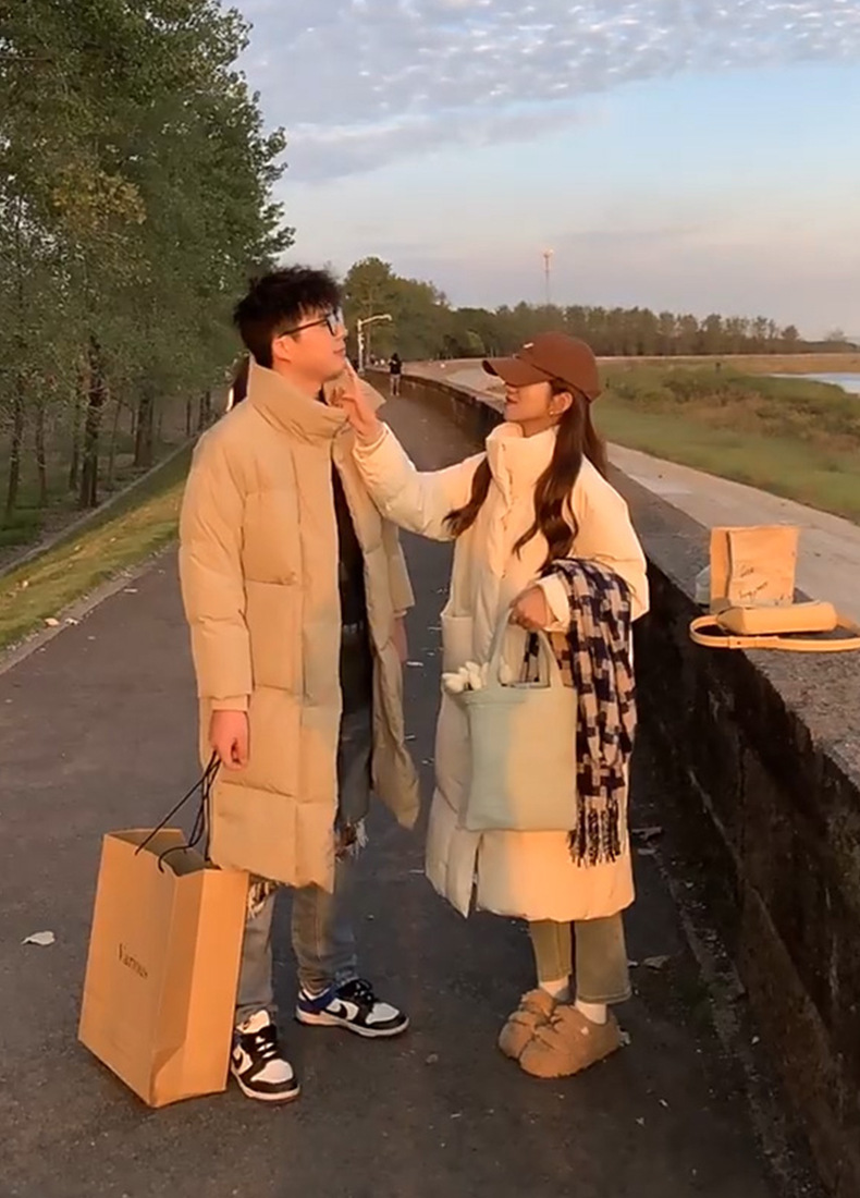 Damen Lang Steppmantel Oversize Winterjacke Mit Wattierung_voghion.com