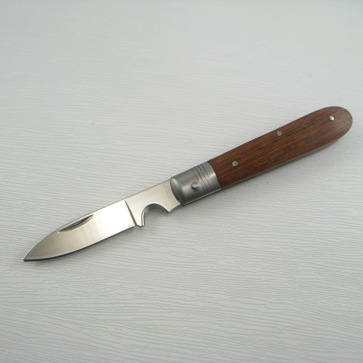 巴西电工直刀 嫁接刀 开箱刀 小刀 木柄小刀 电工刀 剥线刀