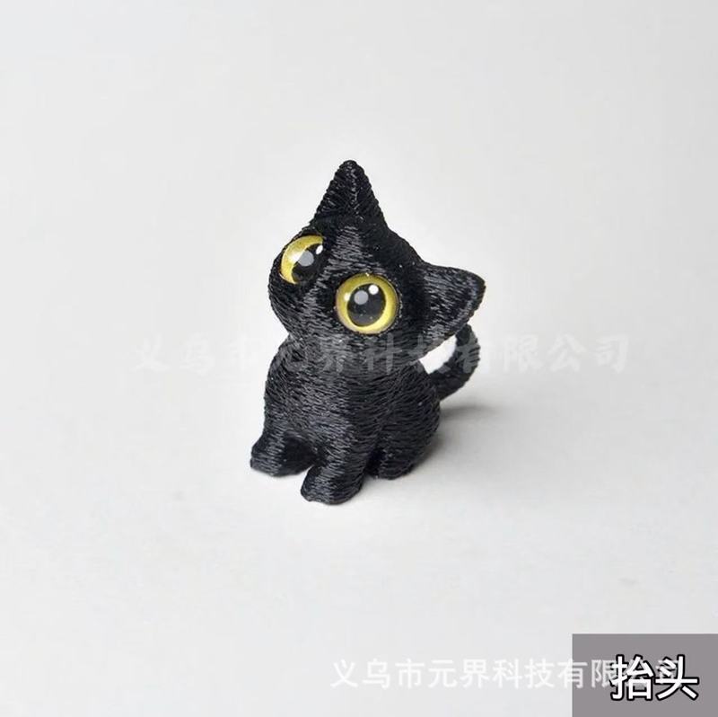 现货大眼萌猫3d打印玩具桌面工艺品手办摆件|undefined