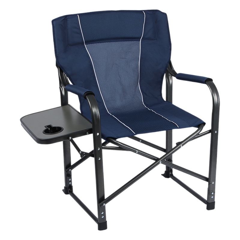 Ocio coche que acampa silla plegable respaldo cómodo Silla de pesca tubo de acero superficie de tela silla de director de malla de mesa sólida Junta Silla