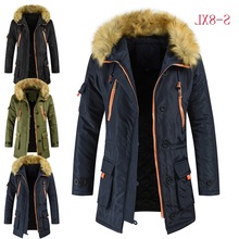 Men winter cotton padded clothes youth big size warmth coat