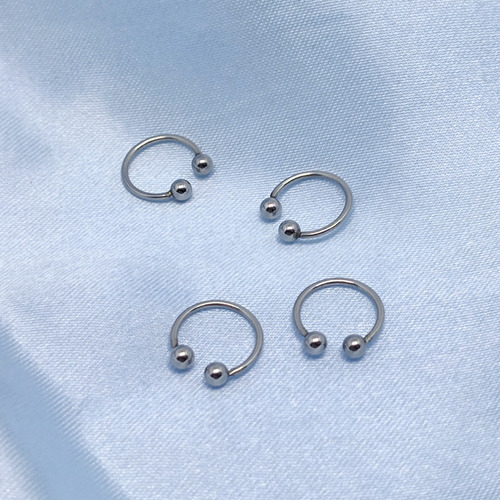 Cross-border Amazon factory direct sales stainless steel U-shaped bead nose ring horseshoe-shaped nose clip personalized piercing nose jewelry