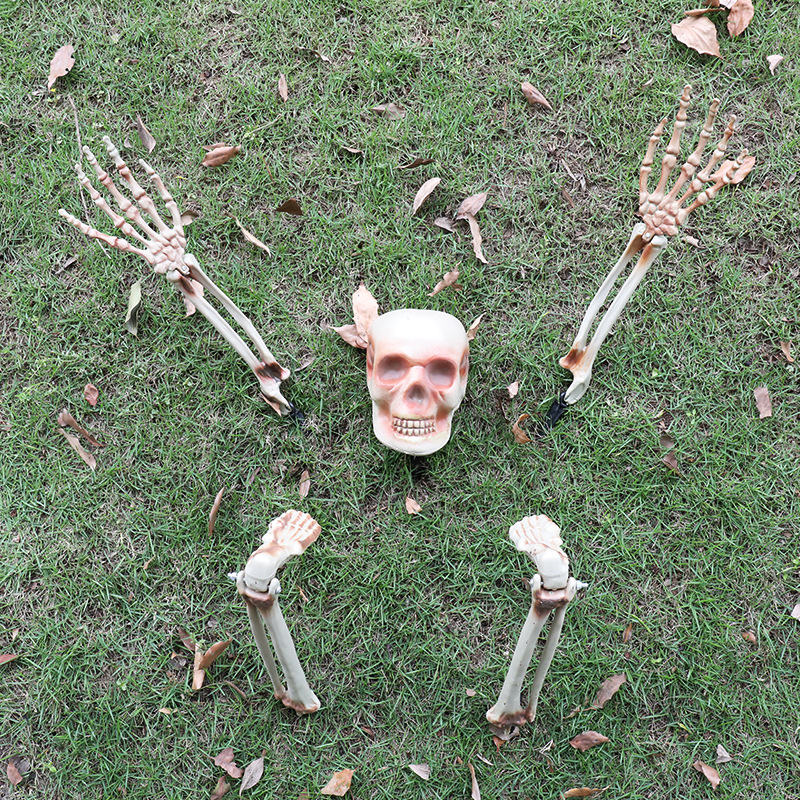 Conjunto de cinco piezas de calavera horror cráneo decoración bar habitación secreta accesorios de vestir