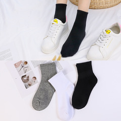Couple Plain Color Boat Socks Men Solid Color Thin Summer Short Crew Low Top Cotton Sweat Absorbent Breathable Four Seasons Low Mouth Women's Socks