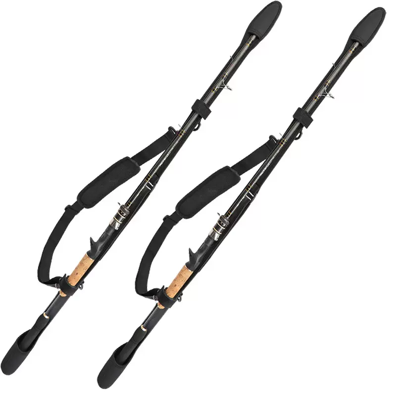 厂家批发路亚竿束竿袋带保护套多功能可调节背竿便携背竿护带竿包