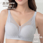 小杯薄款活性乳棉调整型内衣女性感蕾丝无钢圈无磁聚拢四排扣文胸