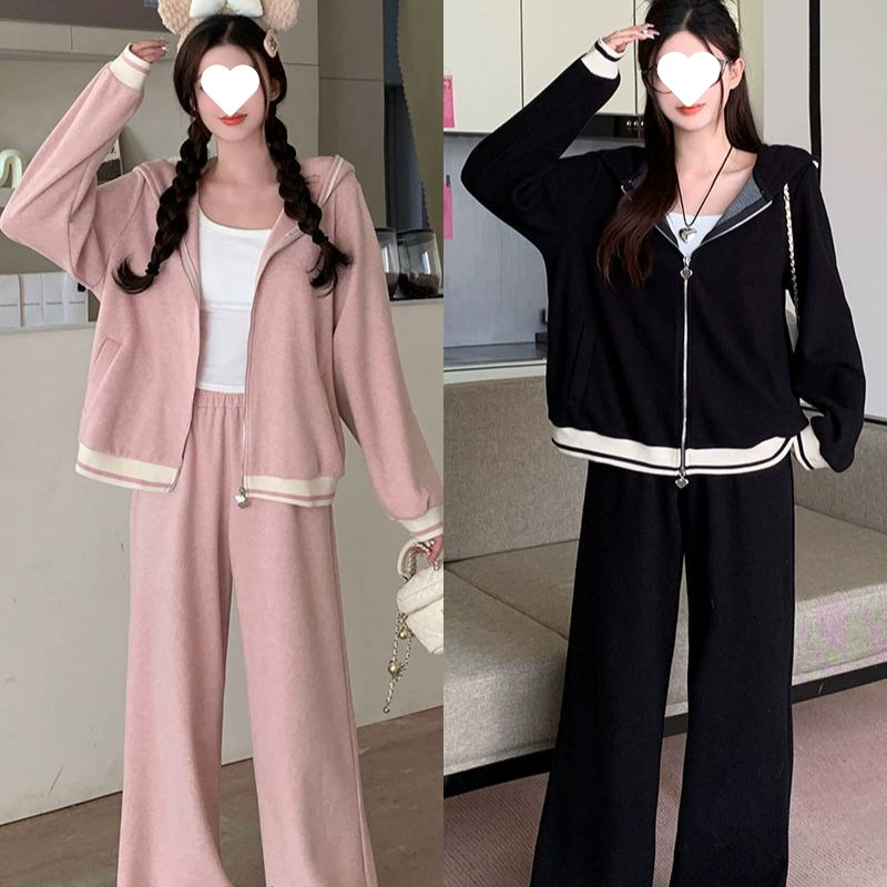 [5086 человек] Женский спортивный костюм больших размеров, свободная студенческая накидка для похудения, толстовка с капюшоном, широкая куртка