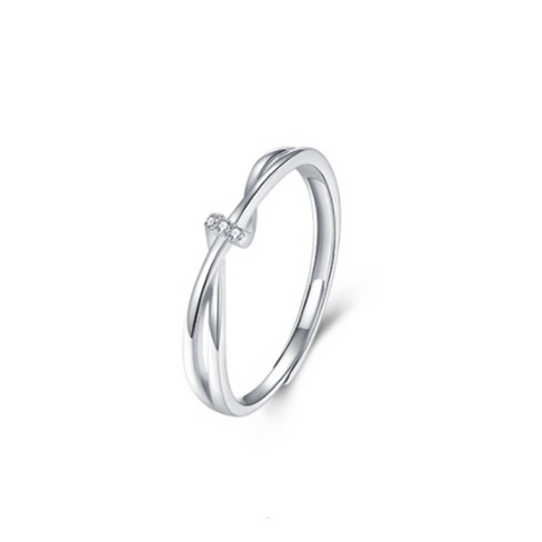 Simple Style Solid Color Sterling Silver Rings display picture 3