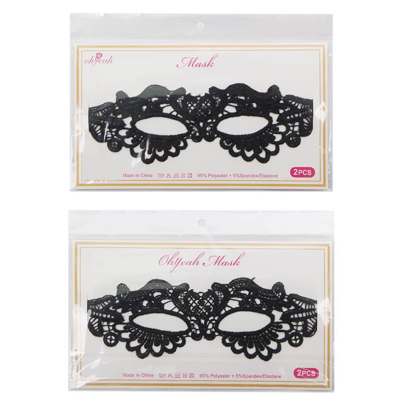 Accesorios de deseo puro máscaras de mitad de cara de baile de fiesta sexy ojos de encaje hueco temu artículos sexuales 2 paquetes
