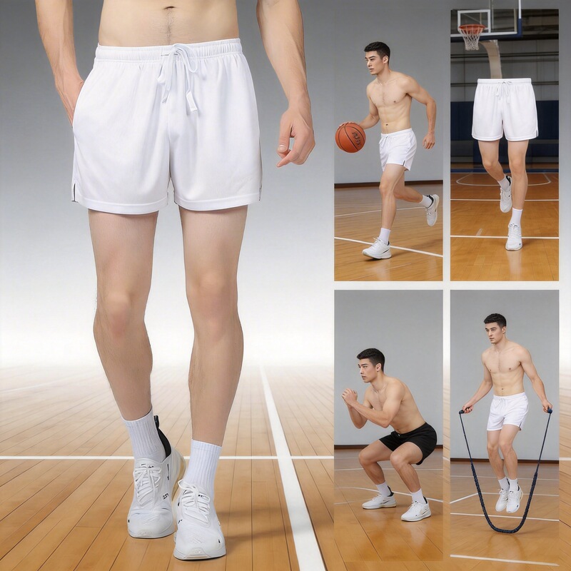 Drawstring Quick-Drying Basketball and Football Shorts, Breathable Men's Fitness Training Pants, Suitable for Playing Badminton, Running, and Workwear