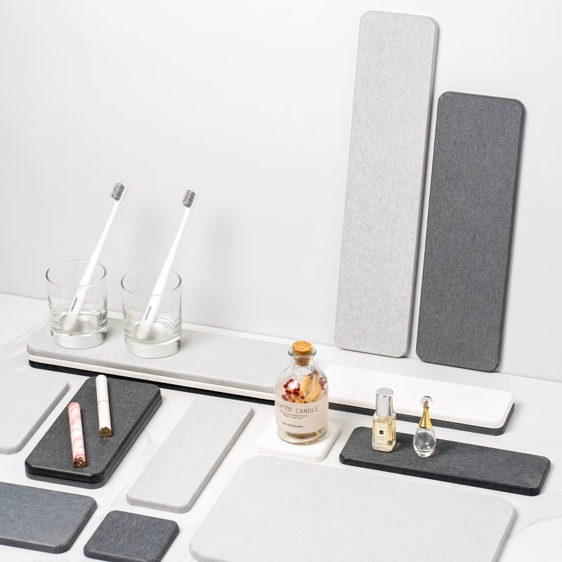 Almohadilla absorbente de barro de diatomeas, mesa de lavado de manos, mesa de lavado de tiras largas, mesa de baño, mesa de baño, mesa impermeable, alfombra de almacenamiento