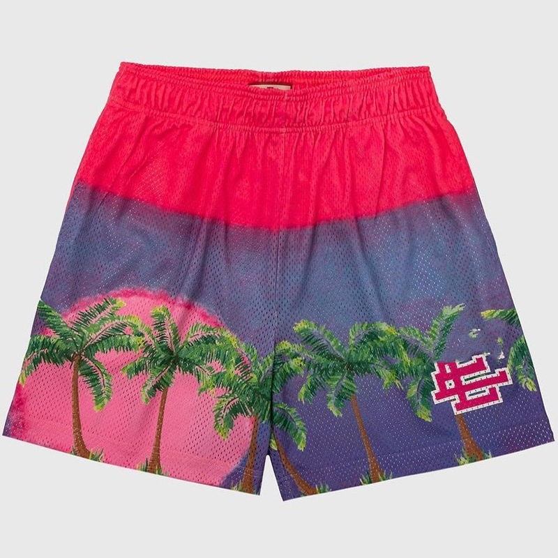 Pantalones deportivos estadounidenses para hombres y mujeres, pantalones de acondicionamiento de verano, pantalones de malla transpirables, sueltos, secos rápidos, pantalones de pareja.