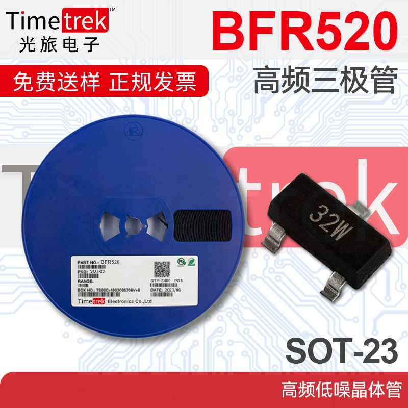 Высокочастотный транзистор шелковой ширмы 32W SOT транзистора BFR520 триода-высокочастотный малошумный транзистор 23