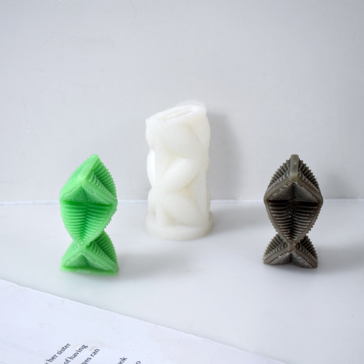 新款 立體羅馬柱蠟燭硅膠模具歐式復古裝飾DIY石膏擴香石磨具