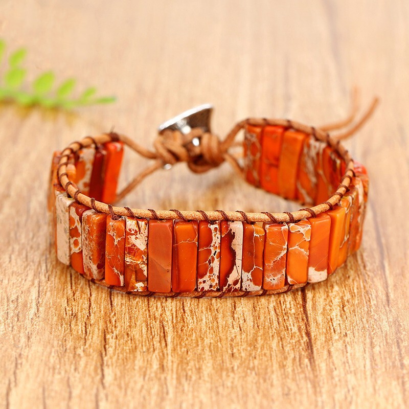 Amazon popular cross-border jewelry Emperor stone bracelet hand-woven leather European and American bohemian creative bracelet