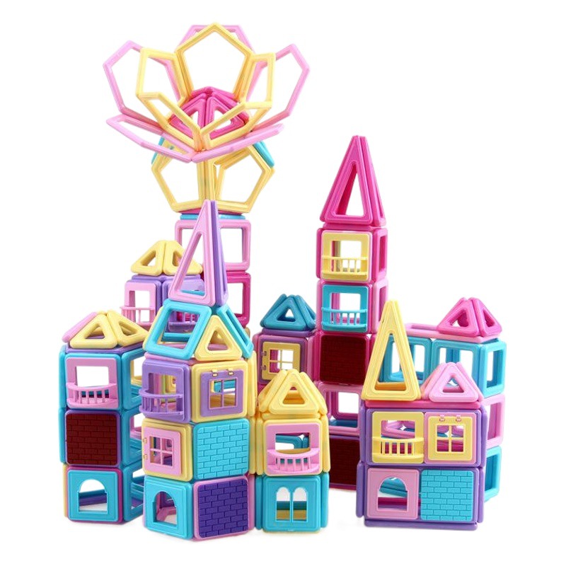 Bloques de construcción de láminas magnéticas dedicados transfronterizos para niños juguetes magnéticos ensamblados para niños traje de piezas de repuesto fábrica al por mayor