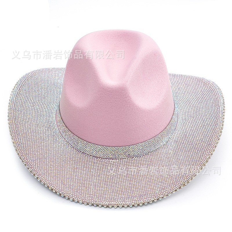 Sombreros de vaqueros de baile con diamantes, sombreros de vaqueros occidentales, temática de bodas, tarta de carnaval, sombreros grandes para adultos.