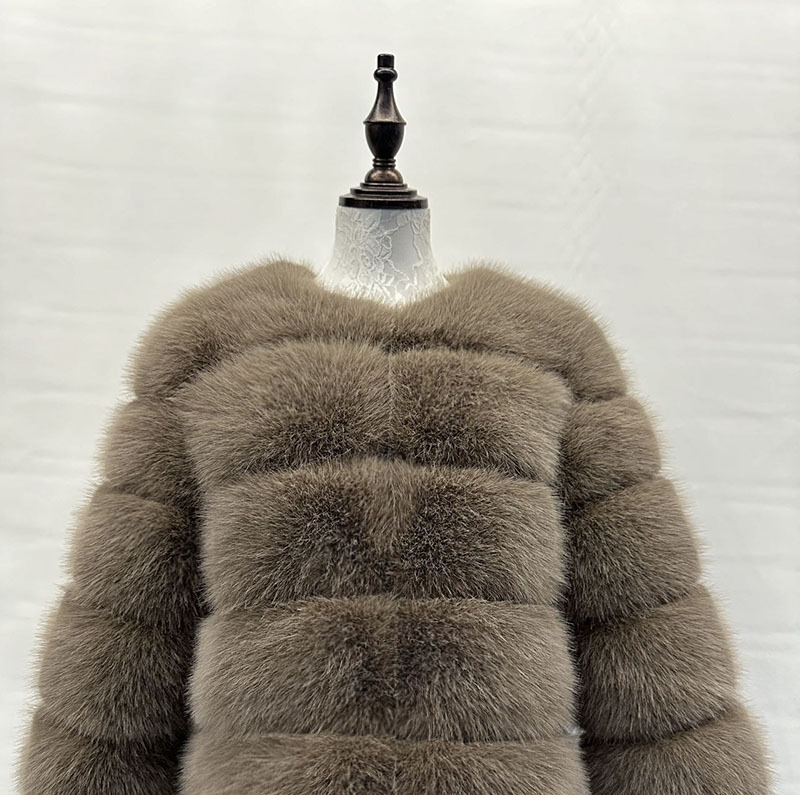 Damenbekleidung Pelz Spleißen Pelzmantel Damen Stil Casual Langarm Winter Warm Pelzmantel_voghion.com