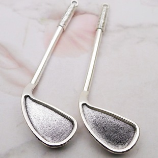 LD5679 15*80mm Alloy Bowling Racket Pendant Antique Silver Jewelry Accessories 30 pieces/pack 7.3 grams
