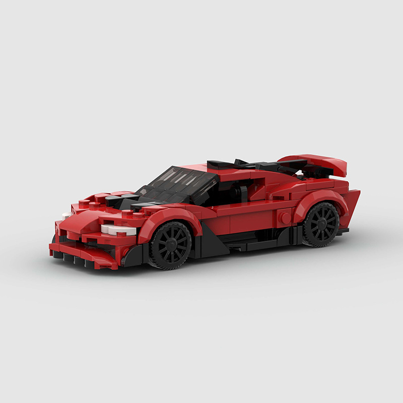Compatible with Lego small particle racing car MOC building blocks DIY educational toy model assembled and installed foreign trade wholesale