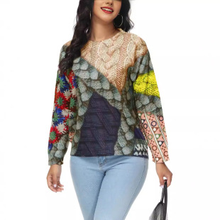 Spring and Autumn Plus Size Plus Size Loose Sweater Women's Base Shirt Mid-length Fashionable All-match Cashmere Sweater Top