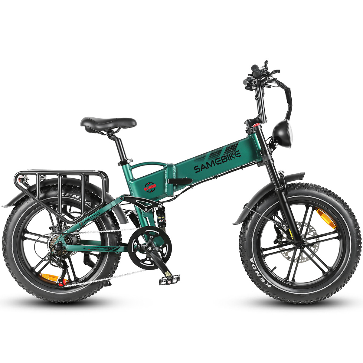 In stock at the US warehouse 20inch Full suspension fat tire folding electric bicycle cross-border dropshipping peak power 1800W