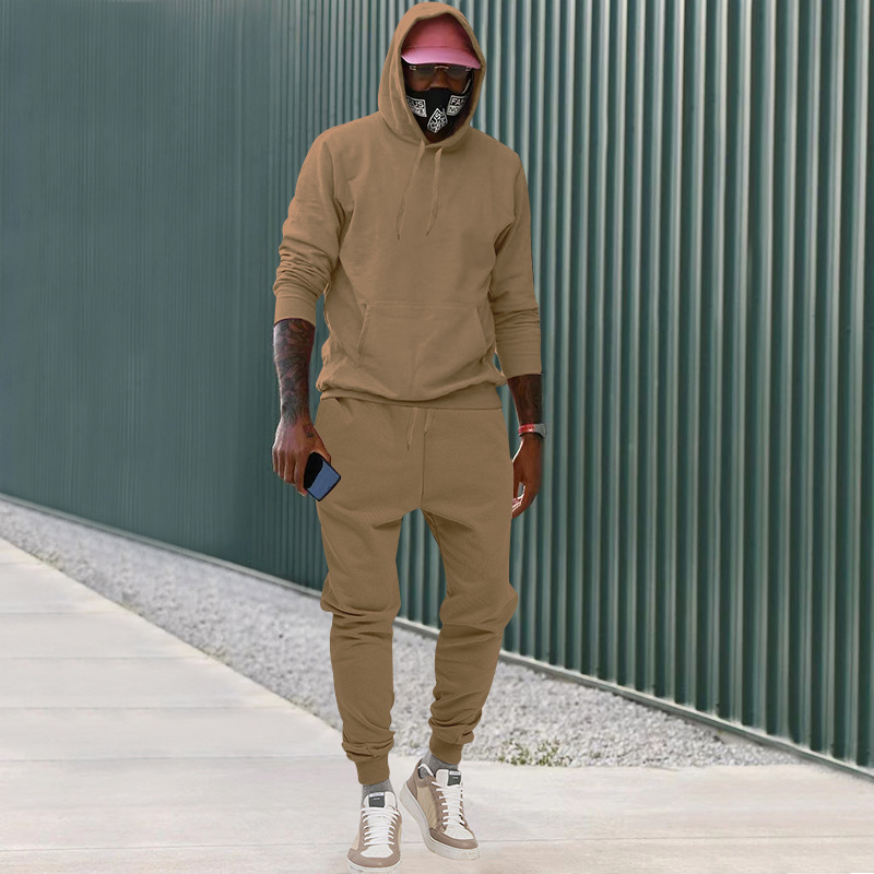 2023 Kapuzen-Plüsch-Hoodie Sport- und Freizeit-Sportbekleidung Zweiteiliges Set für Herren-Sets_voghion.com
