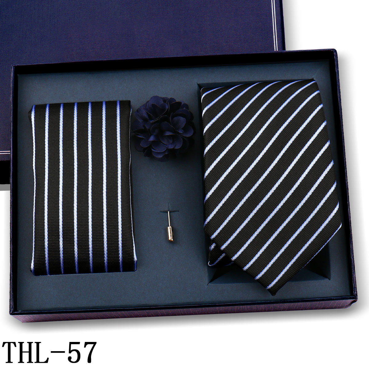 Juego de Corbata y Pañuelo para Hombre Poliéster para Bodas y Eventos de Negocios image 59