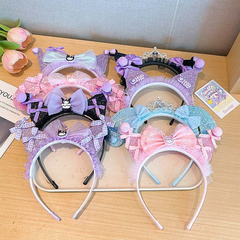 Niños, banda de cabello, banda de cabello antideslizante para bebés, banda de cabello Kulomi, banda de cabello para niñas, banda de cabello de malla, banda de cabello de arco, banda de cabello