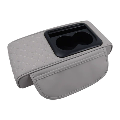 box pad – Armrest box pad - gt-8-embroidery-model-2-gray