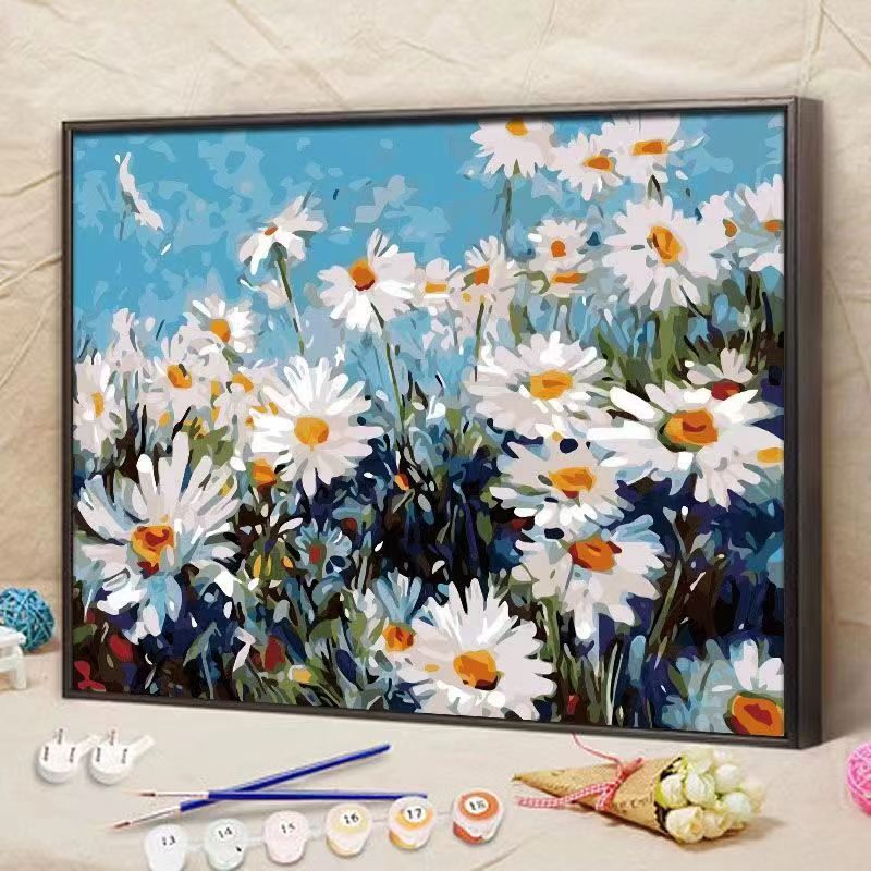 Pintura al óleo digital transfronteriza de Amazon relleno colorante pintura a mano pintura al óleo acrílica venta al por mayor TikTok puesto un envío