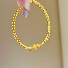 金店同款沙金复古拉丝小葫芦跑环珠珠手链国风圆珠福禄手串首饰品