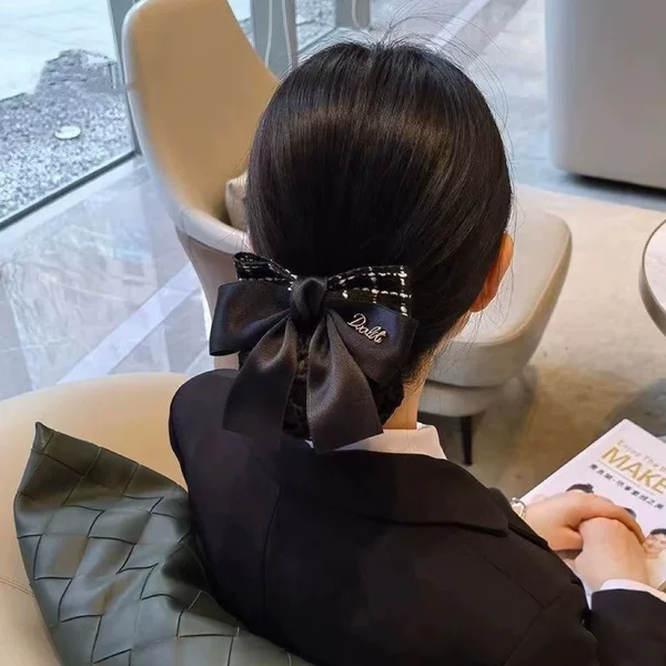 Xiao Xiang Feng Nurse Hair Flower Professional Hair Net Pocket Hair Net Disc Hair Net Set Hotel Bow Work Hairpin Hair Accessories