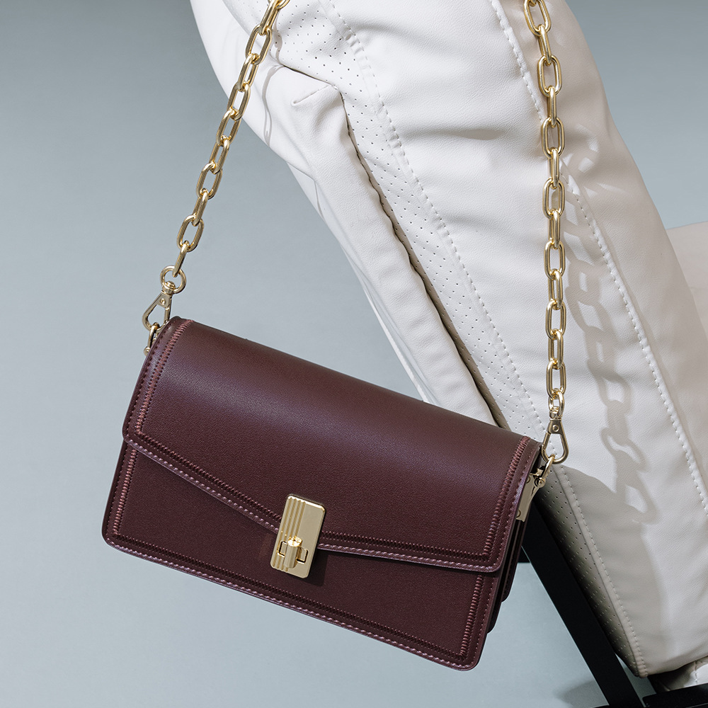 Fashion Versatile Commuter Small Square Bag Luxury Genuine Leather Women's Handbag Crossbody Bag Shoulder Phone Bag - Thumbnail 2