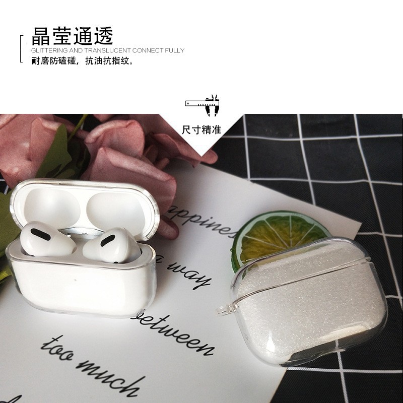 Protective case for AirPods Bluetooth earphones, TPU transparent soft shell, 2nd/3rd/PRO/PRO2 generation earphone case