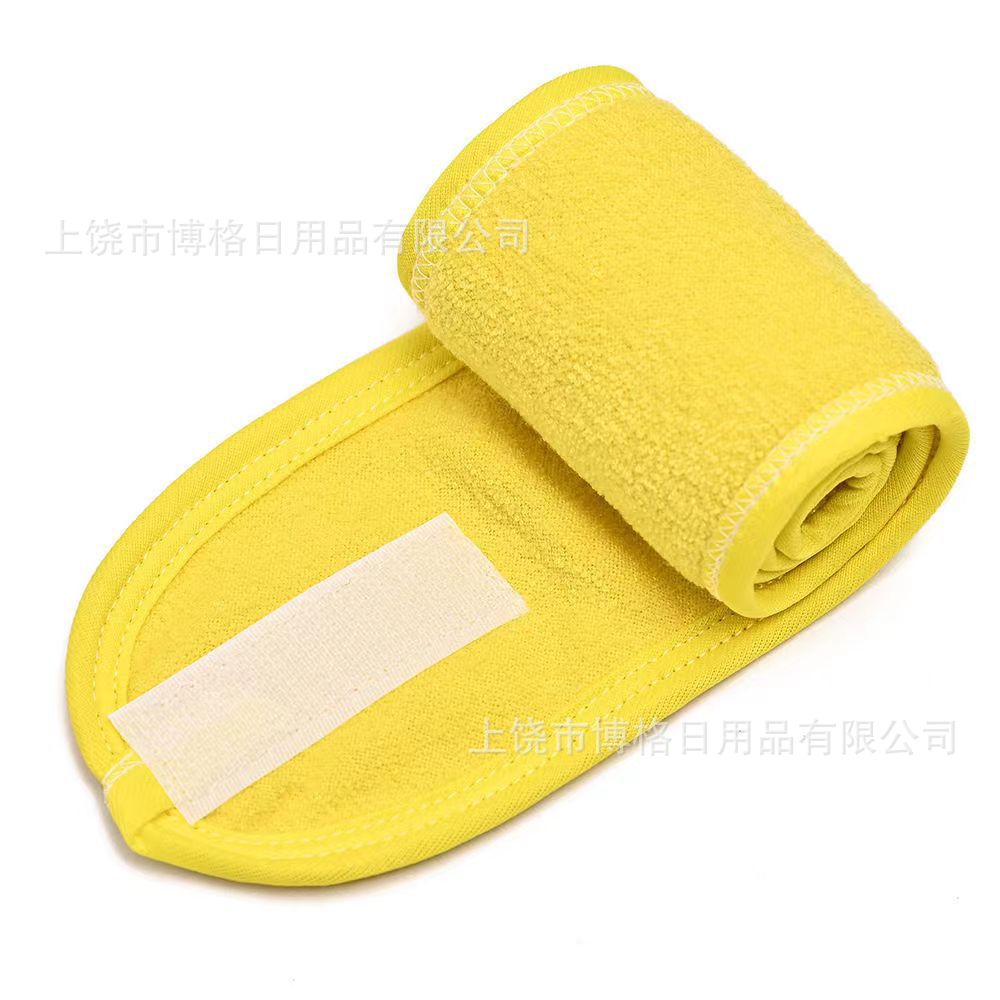 Nuevo transfronterizo yoga maquillaje máscara banda de pelo salón de belleza velo velcro banda de pelo se puede personalizar logo