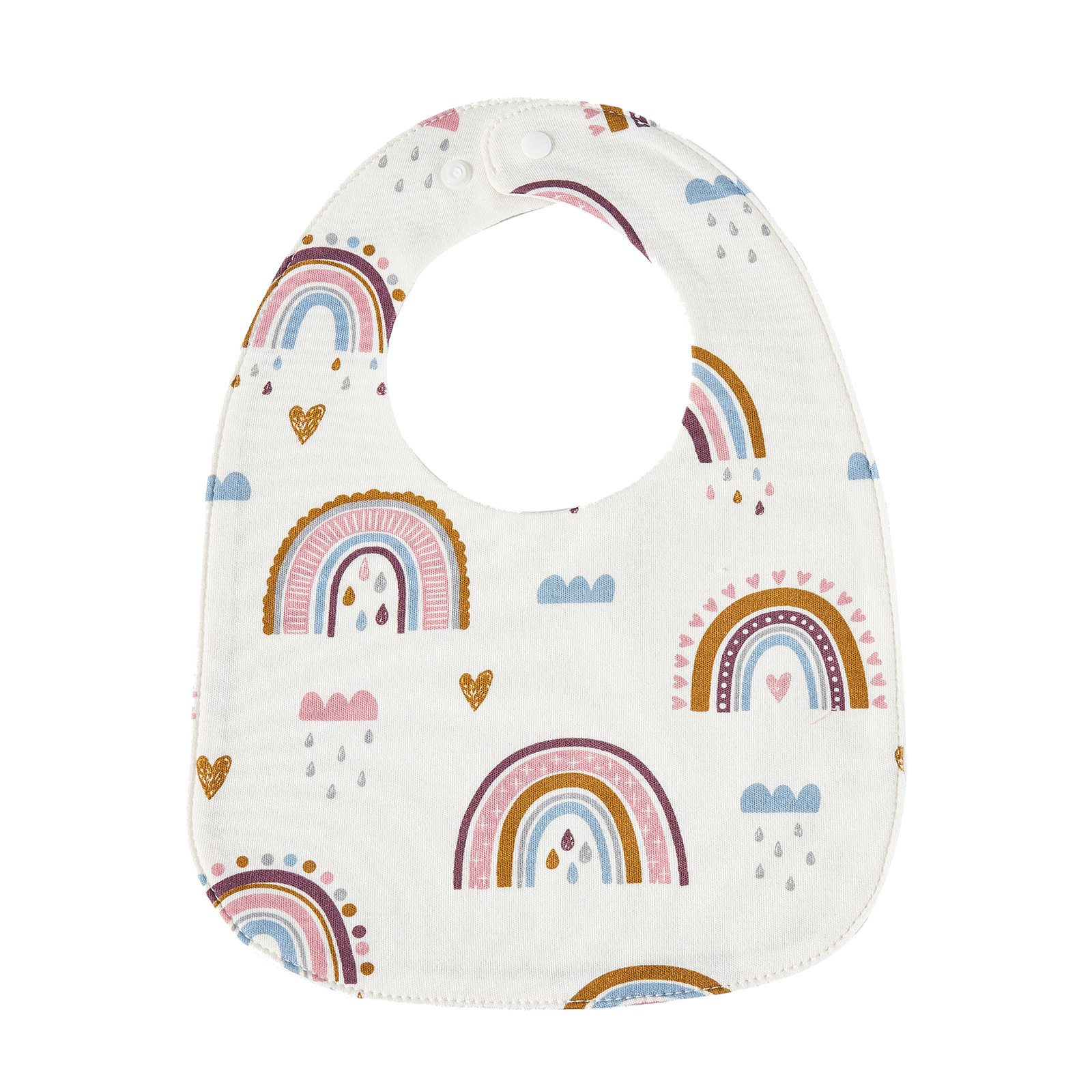 Yinmei bebé impermeable babero en forma de U babero de los niños comiendo babero bebé puro algodón impermeable escupir leche babero