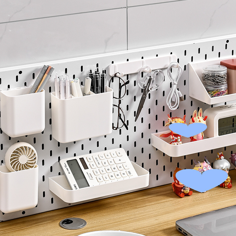 Perforated Board Storage Rack Round Hole Storage Box Hole Spacing Desk Universal Accessories Square Hole 26mm 6mm Hanging Board 25mm