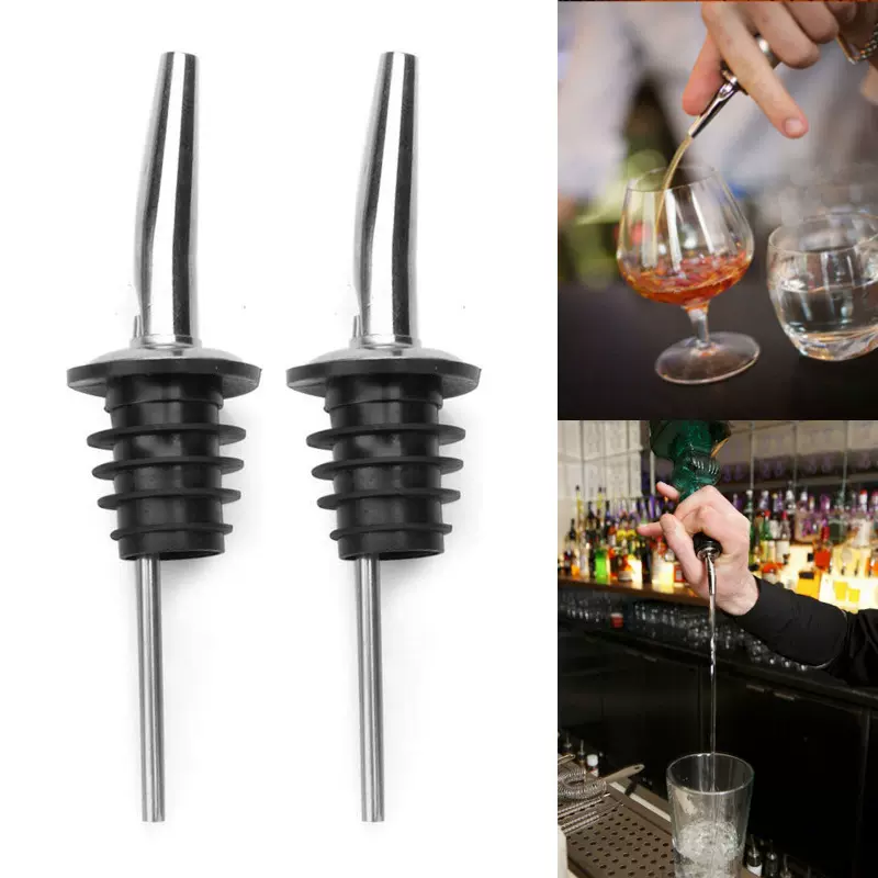 不锈钢长嘴倒酒器鸡尾酒酒瓶塞调酒器酒嘴红酒塞保鲜红酒倒酒器