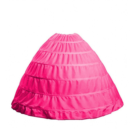 Wholesale six-steel tutu, wedding dress bustle, performance costume petticoat, 6-ring multi-color yarn-free large hem skirt, direct supply from the manufacturer