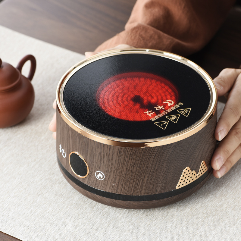 Office Household Small Tea Making Artifact Electric Ceramic Stove Health Round Steaming Touch Control 1000W Electric Ceramic Stove Wholesale