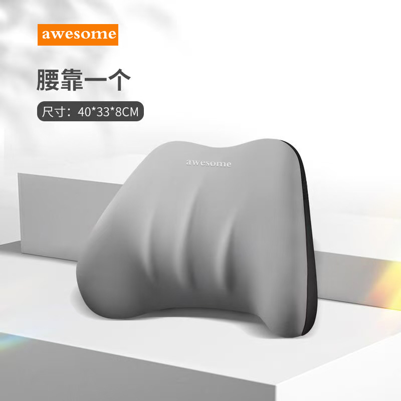 Car Headrest Lumbar Pillow Cushion Car Driving Backrest Car Waist Support Lumbar Neck Pillow Waist Support Pillow